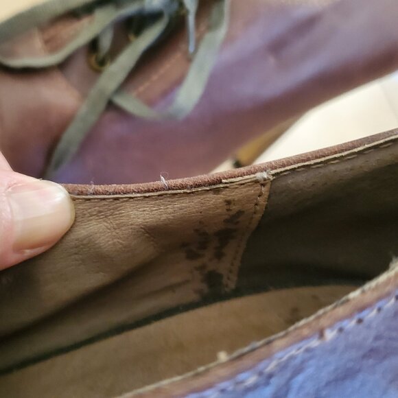 Restricted Brown Leather Lace-Up Oxford Heels – Size 9 - Picture 15 of 16